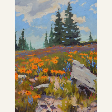 Where the Wildflowers Are_24x18 oil on linen_Weiss