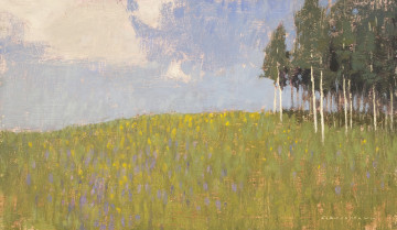 DG16-11 Forest Edge with Summer Clouds 7x12 O:Linen Panel $1,200F