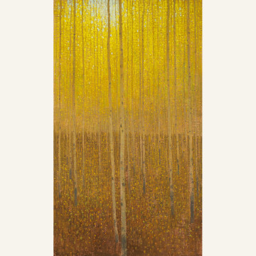 DG16-07 Falling Yellow Leaves, 24x14 inches, Oil on Linen Panel F 3,200 WEB