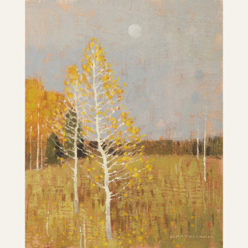 Early October Colors, 10x8 inches, Oil on Linen Panel