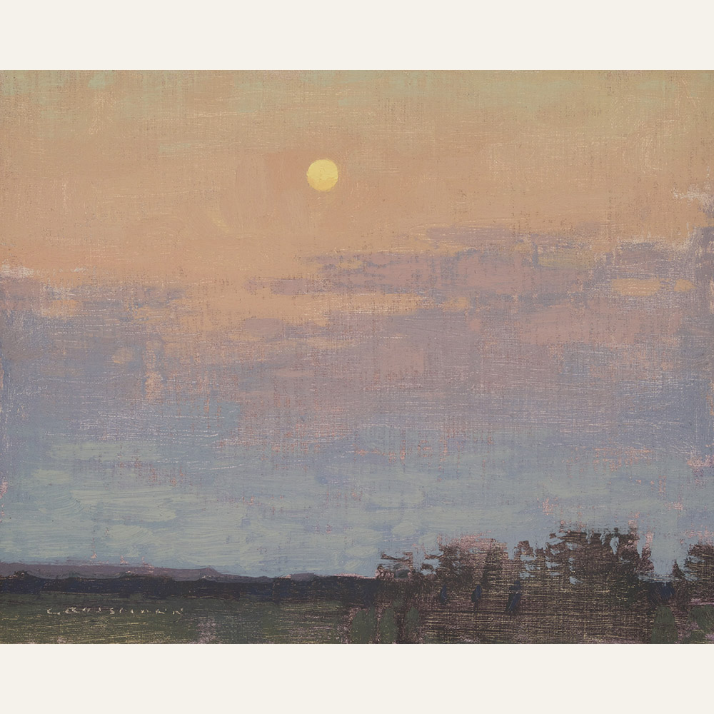 Yellow Moon at Dusk, 8x10 inches, oil on linen panel copy WEB