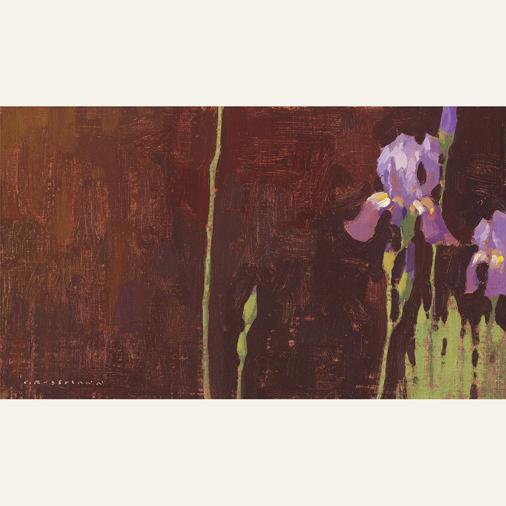 Iris Composition, Horizontal, 7x12 inches, Oil on Linen Panel copy