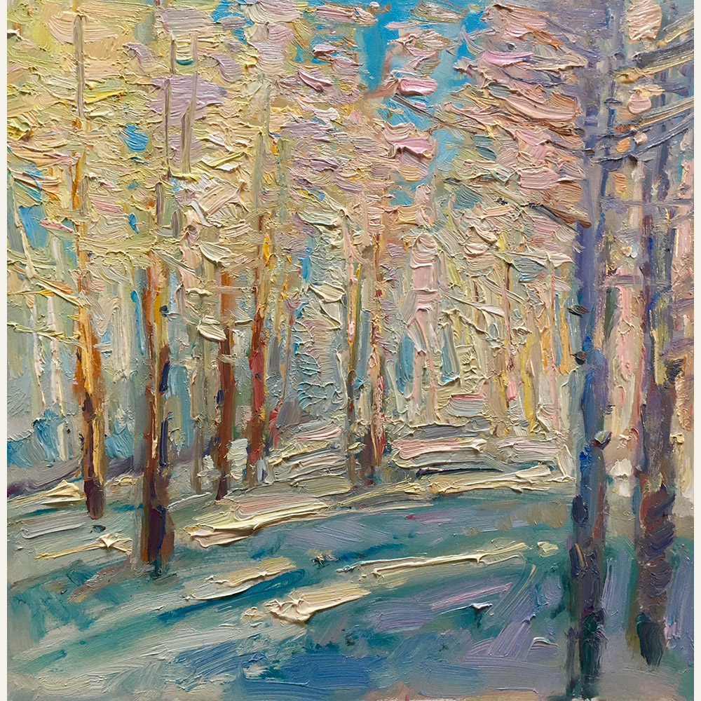 DSL18-10 Warm Frost and Winter Shadows 16x16 oil 1,600 F WEB