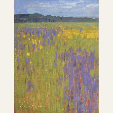 Field of Flowers, 8x6 inches, oil on linen panel