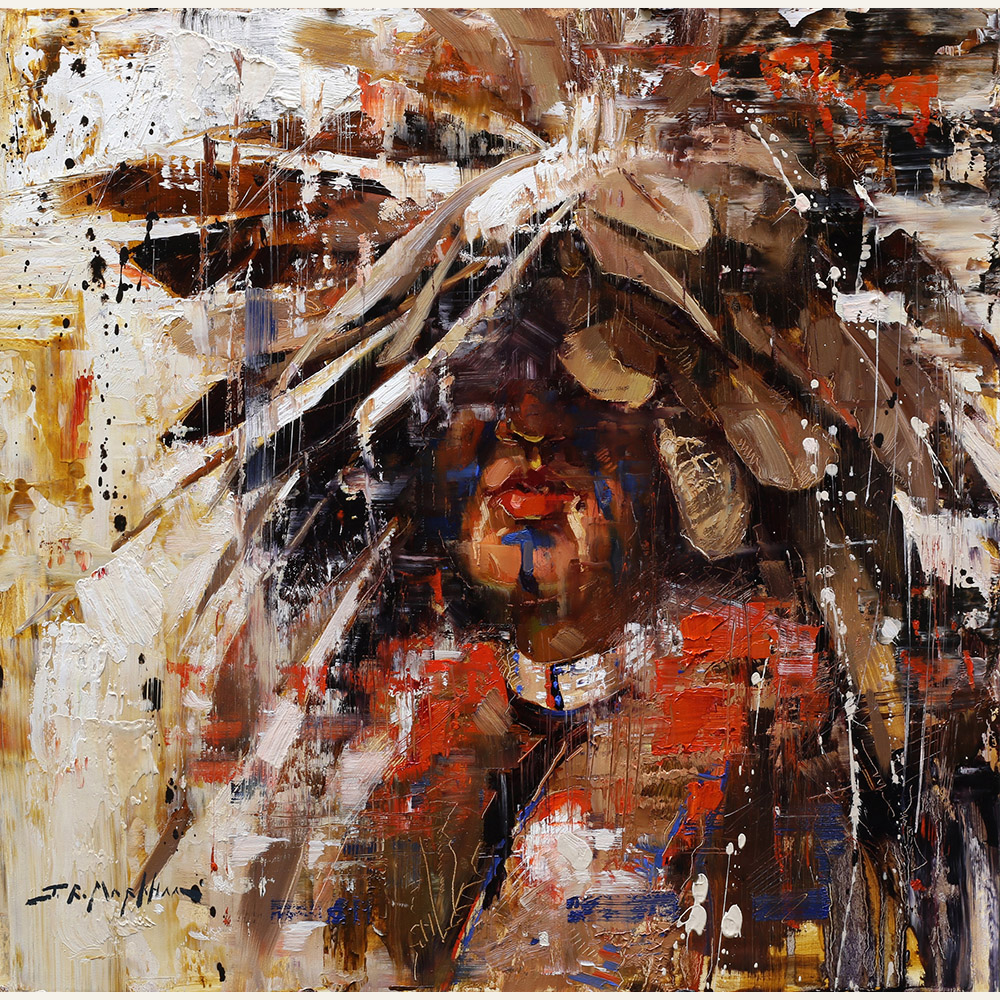 JRM18-11 Jerry Markham Crown of Feathers 16x16 oil on panel 2100 WEB