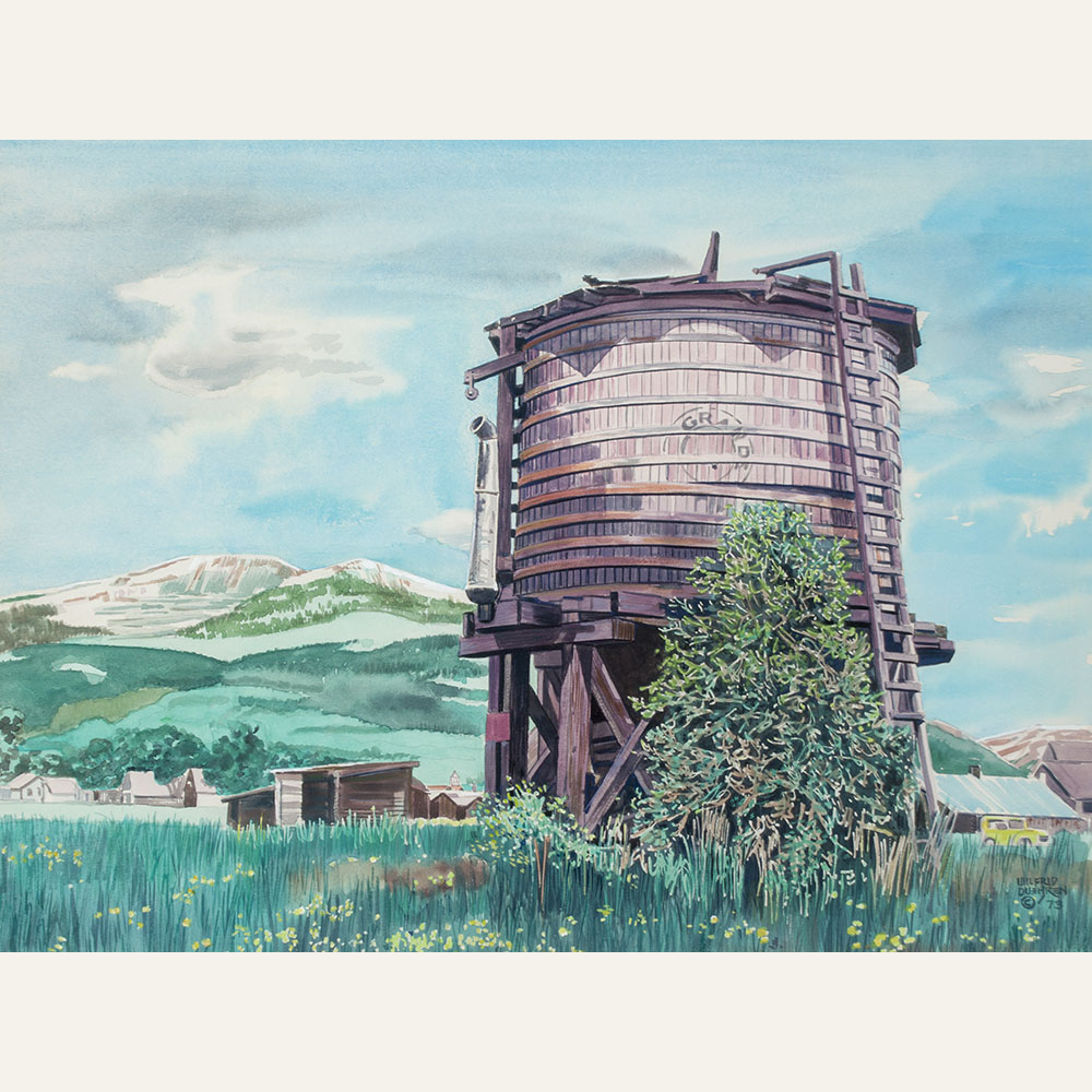 013-a Bill Duehren Watertower watercolor 1973