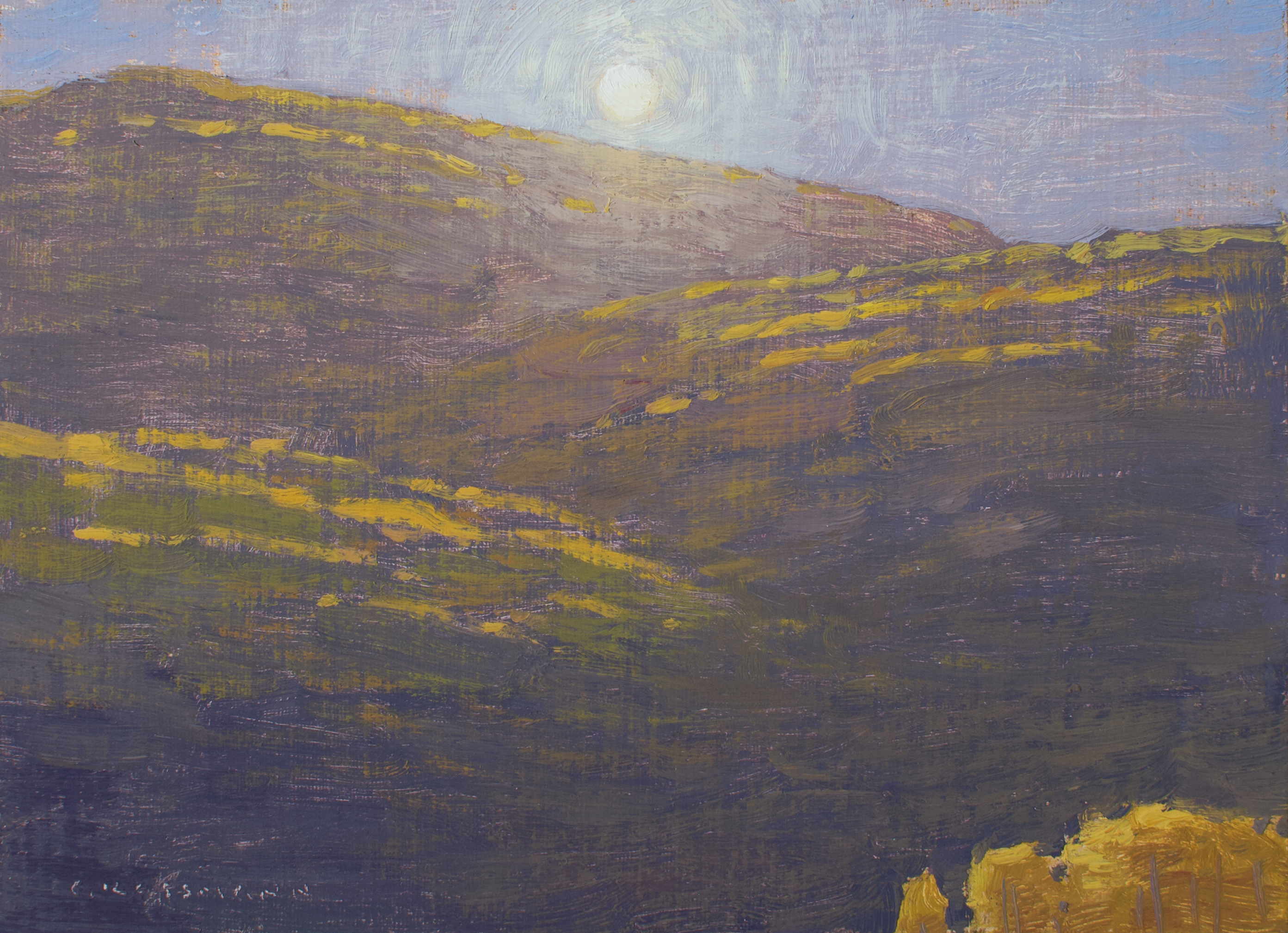 Morning Autumn Sun Near Kebler Pass, 6x8 inches, oil on linen panel