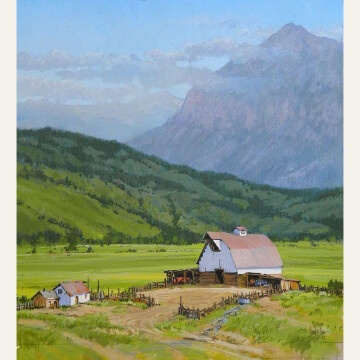 LL20-02 Spring Meadow, Crested Butte 16.5x15 Watercolor 3200 F WEB