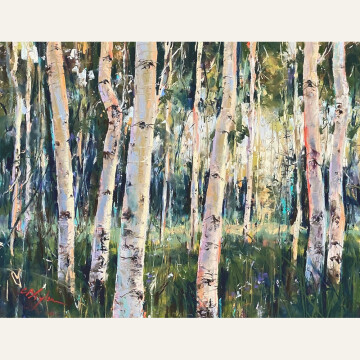 Clive_Tyler_#1_Abstract Summer Aspens_Soft Pastel_13.5x17.5_$2400