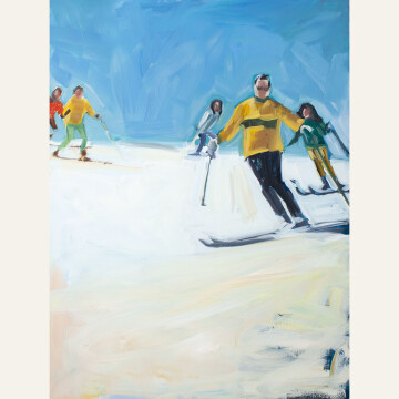 MSN21-21 Colorful Skiers 24x18 oil 1000 F WEB