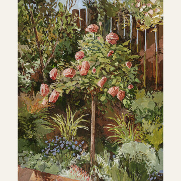 DA22-04 Tree Rose in the South Garden 30x24 acrylic 4000 F WEB