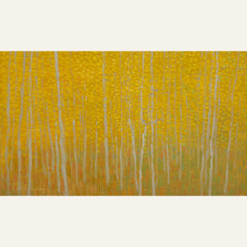 DG22-01 Autumn Aspens in Yellow 7x12 oil 1950 F WEB