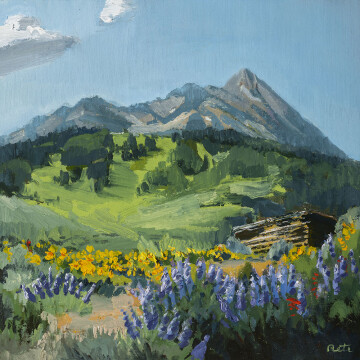 NR22-42 Crested Butte above the Flowers 10x10 oil 1300 F WEB
