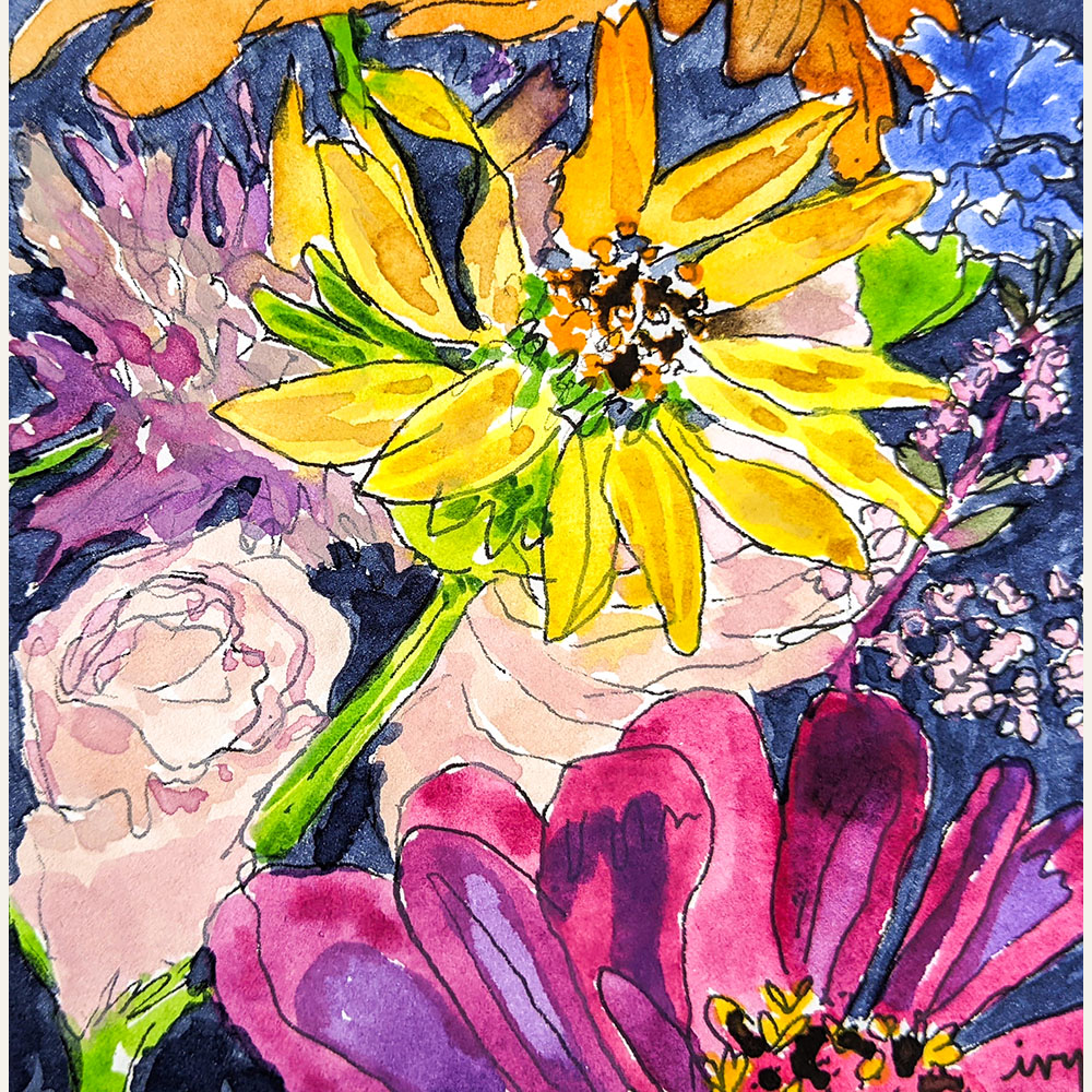 IK22-12 Field Bouquet 4x4 watercolor 350 F WEB