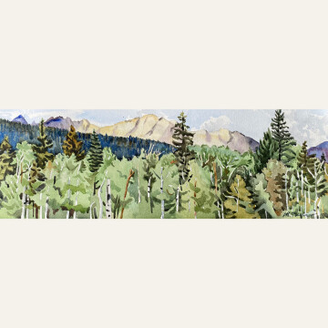 MN22-08 Pines Along the Ridge 7x23 watercolor 1200 F WEB